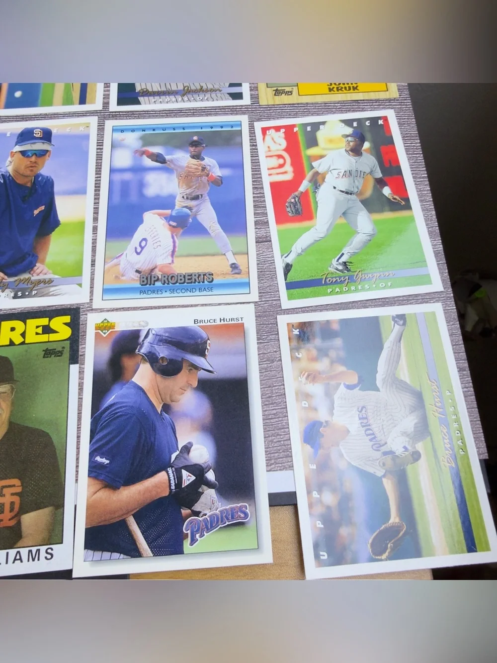 San Diego Padres Baseball Card Lot (24) Tony Gwynn McGriff Kruk